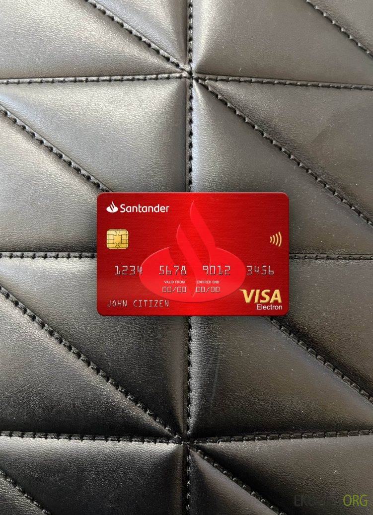 Espagne Santander Bank visa carte électronique photolook ,